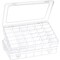 2 Pck 36 Grids Clear Plastic Organizer Box with Adjustable Dividers, Small Craft Organizers and Storage, Compartment Container for Bead, Nail, Jewelry, Art, DIY Crafts, Fishing Tackle, Small Items